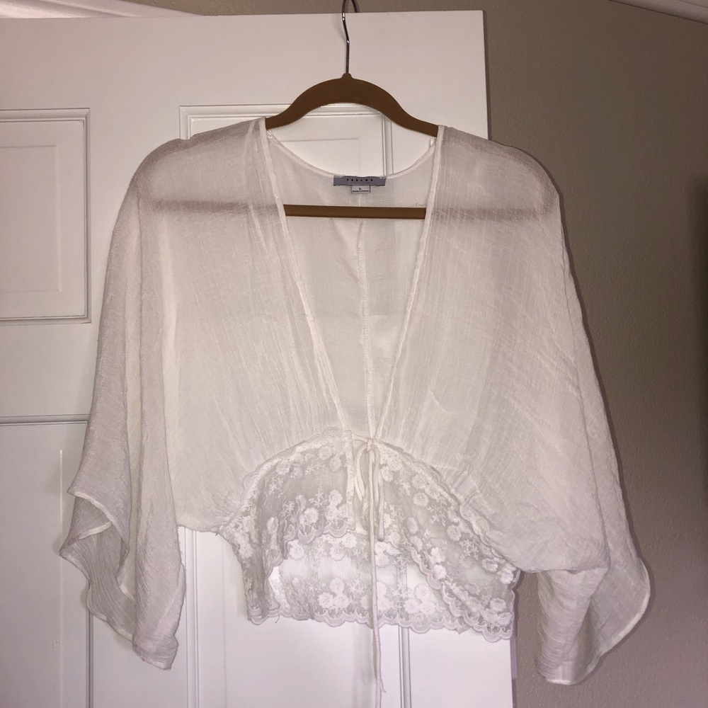 White tie front top